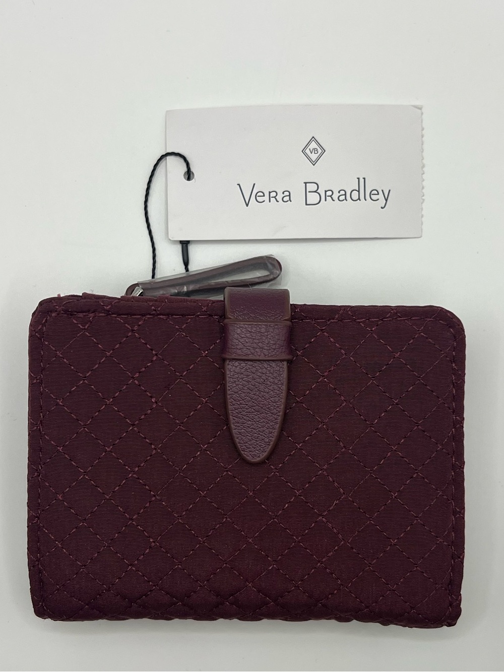 Vera Bradley Quilted Compact Wallet - Burgundy